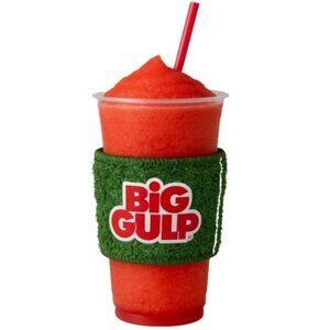 7-Eleven Big Gulp Astro Turf Koozie Set of 2 Slurpee Cup Sleeve Football Grass